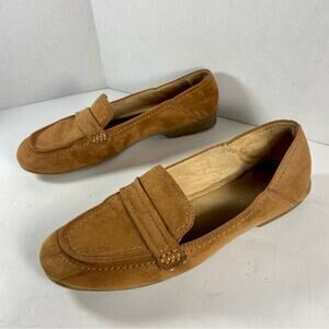 NATURALIZER brown suede slip on comfort penny loafer neutral casual career